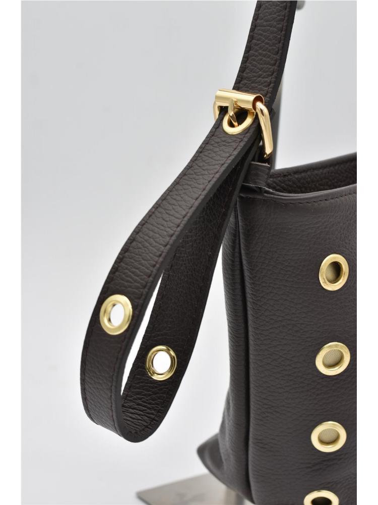 BOLSO PIEL TACHAS BEIGE 2