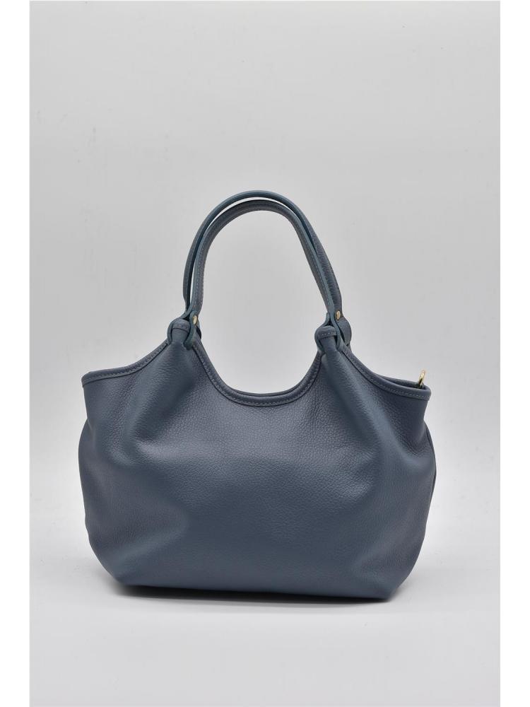 BOLSO PIEL MEDIO AZUL CLARO