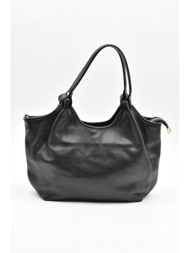 BOLSO PIEL MEDIO NEGRO