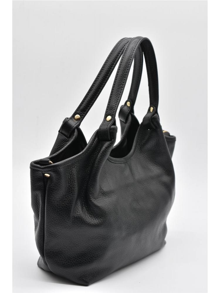 BOLSO PIEL MEDIO NEGRO 2