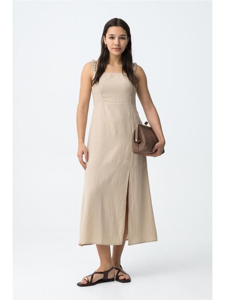 VESTIDO TIFFOSI OLINDA BEIGE 2