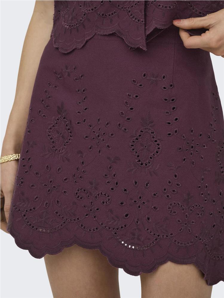 FALDA ONLY REYA BURDEOS 2