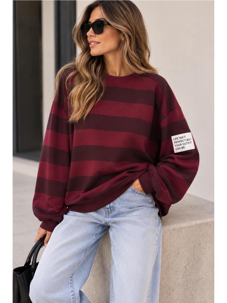 SUDADERA RAYAS MARRON