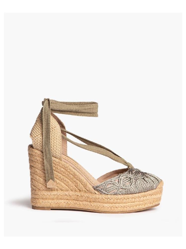 CUÑA CORINA METALIZADO GRIS