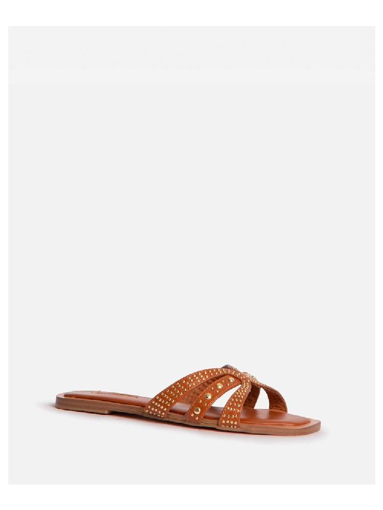 SANDALIA CORINA PLANA CAMEL 2